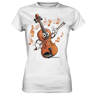 Musikalischer Spaß – Cartoon-Geige mit fröhlicher Ausstrahlung - Ladies Premium Shirt Bright Lights Arts