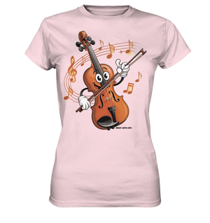 Musikalischer Spaß – Cartoon-Geige mit fröhlicher Ausstrahlung - Ladies Premium Shirt Bright Lights Arts