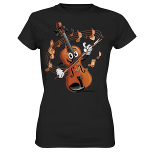 Musikalischer Spaß – Cartoon-Geige mit fröhlicher Ausstrahlung - Ladies Premium Shirt Bright Lights Arts