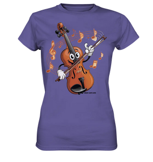 Musikalischer Spaß – Cartoon-Geige mit fröhlicher Ausstrahlung - Ladies Premium Shirt Bright Lights Arts