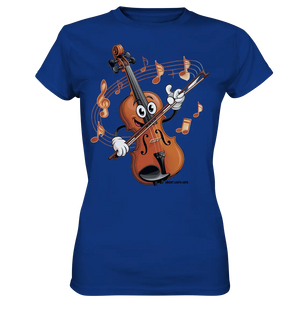 Musikalischer Spaß – Cartoon-Geige mit fröhlicher Ausstrahlung - Ladies Premium Shirt Bright Lights Arts