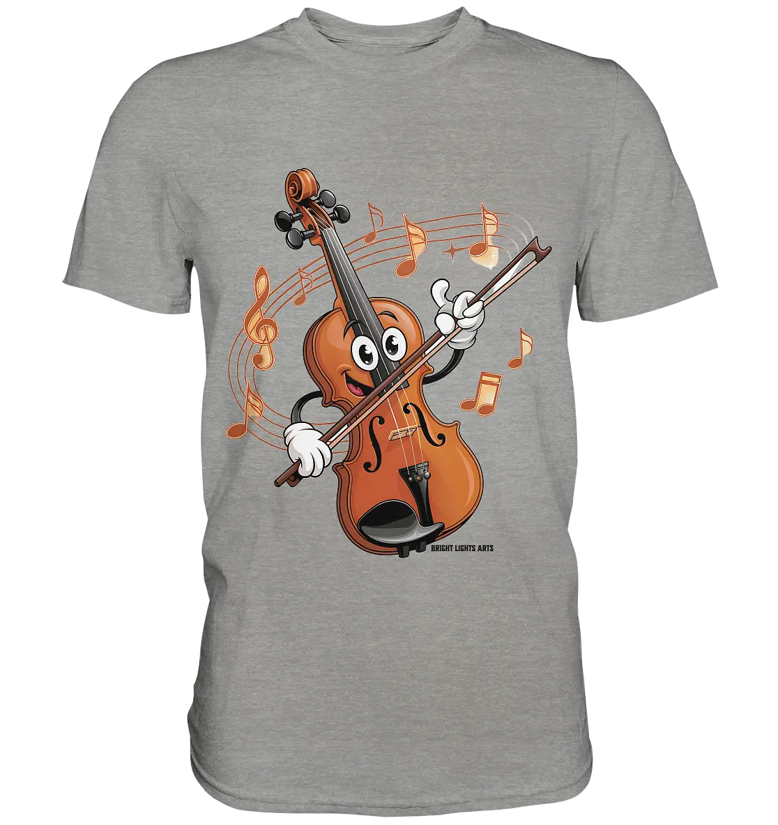 Musikalischer Spaß – Cartoon-Geige mit fröhlicher Ausstrahlung - Premium Shirt Bright Lights Arts