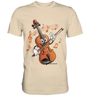 Musikalischer Spaß – Cartoon-Geige mit fröhlicher Ausstrahlung - Premium Shirt Bright Lights Arts