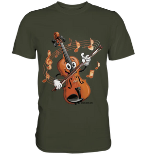 Musikalischer Spaß – Cartoon-Geige mit fröhlicher Ausstrahlung - Premium Shirt Bright Lights Arts