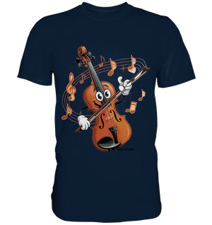 Musikalischer Spaß – Cartoon-Geige mit fröhlicher Ausstrahlung - Premium Shirt Bright Lights Arts