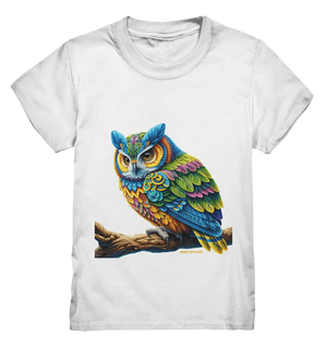 Mystische Eule - Ausdrucksstarke Kunst mit leuchtenden Farben - Kids Premium Shirt Bright Lights Arts
