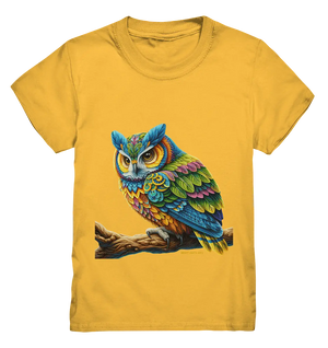 Mystische Eule - Ausdrucksstarke Kunst mit leuchtenden Farben - Kids Premium Shirt Bright Lights Arts
