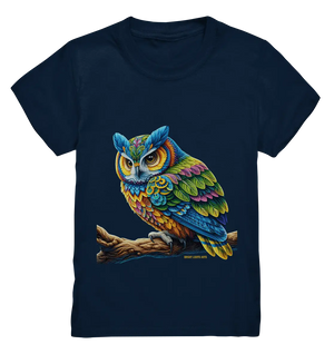Mystische Eule - Ausdrucksstarke Kunst mit leuchtenden Farben - Kids Premium Shirt Bright Lights Arts