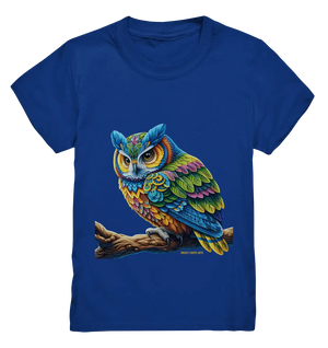 Mystische Eule - Ausdrucksstarke Kunst mit leuchtenden Farben - Kids Premium Shirt Bright Lights Arts