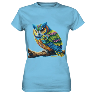 Mystische Eule - Ausdrucksstarke Kunst mit leuchtenden Farben - Ladies Premium Shirt Bright Lights Arts