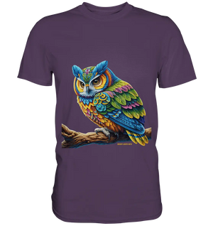 Mystische Eule - Ausdrucksstarke Kunst mit leuchtenden Farben - Premium Shirt Bright Lights Arts