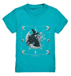 Mystische Hexe im Halbmond Magische Sternennacht - Kids Premium Shirt Bright Lights Arts