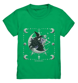 Mystische Hexe im Halbmond Magische Sternennacht - Kids Premium Shirt Bright Lights Arts