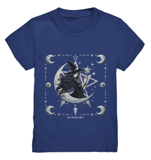 Mystische Hexe im Halbmond Magische Sternennacht - Kids Premium Shirt Bright Lights Arts
