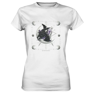 Mystische Hexe im Halbmond Magische Sternennacht - Ladies Premium Shirt Bright Lights Arts