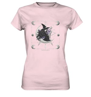 Mystische Hexe im Halbmond Magische Sternennacht - Ladies Premium Shirt Bright Lights Arts