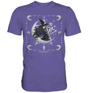 Mystische Hexe im Halbmond Magische Sternennacht - Premium Shirt Bright Lights Arts