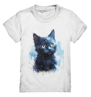 Mystische Katzenmagie β Faszinierendes Blau-Schwarz Design - Kids Premium Shirt Bright Lights Arts