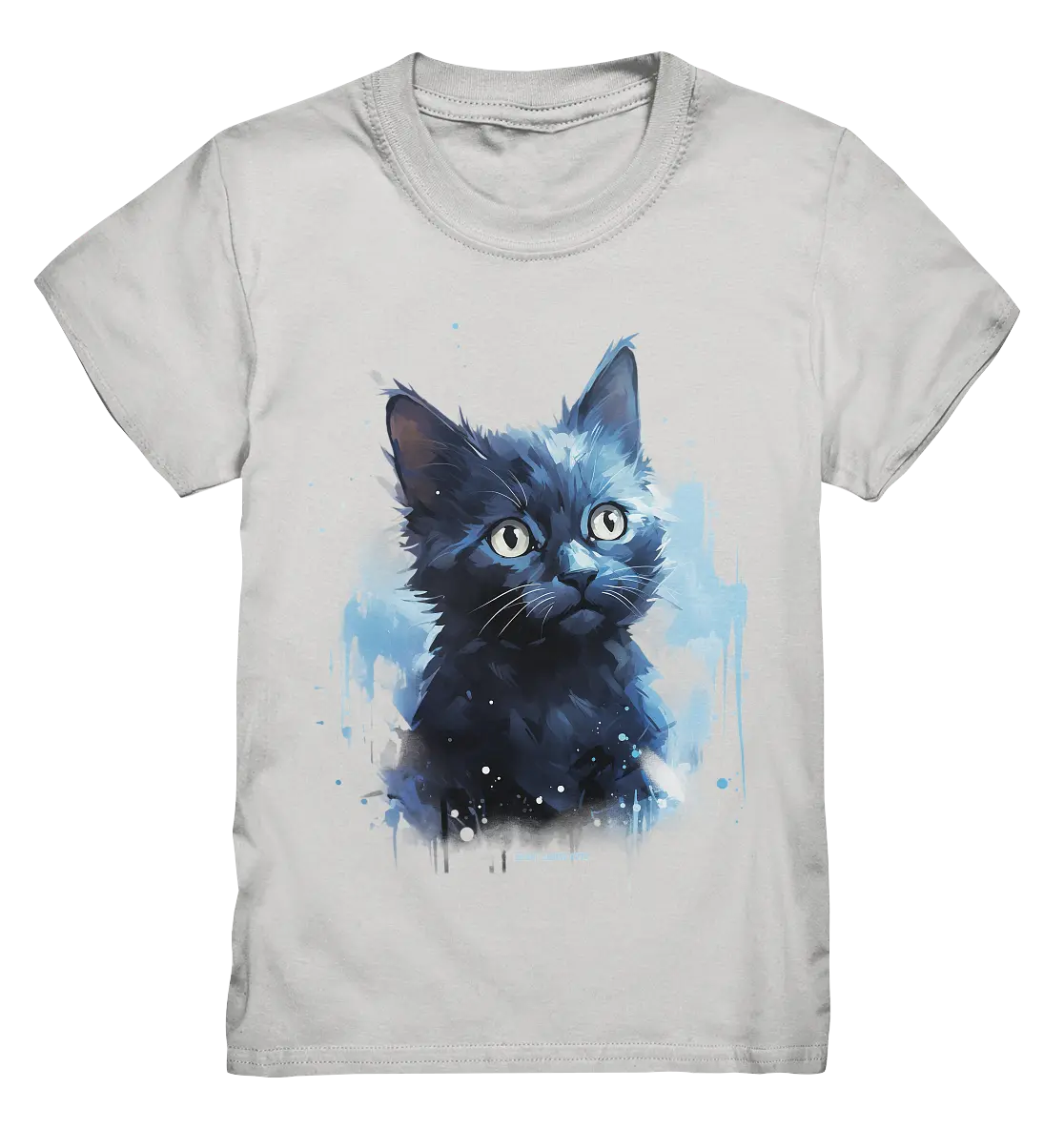 Mystische Katzenmagie – Faszinierendes Blau-Schwarz Design - Kids Premium Shirt Bright Lights Arts