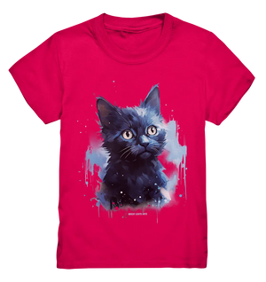Mystische Katzenmagie β Faszinierendes Blau-Schwarz Design - Kids Premium Shirt Bright Lights Arts