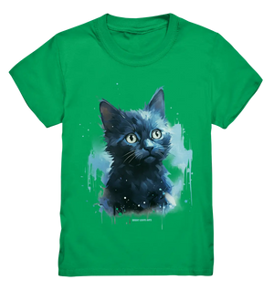 Mystische Katzenmagie β Faszinierendes Blau-Schwarz Design - Kids Premium Shirt Bright Lights Arts