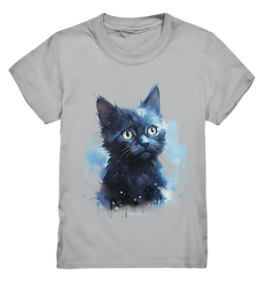 Mystische Katzenmagie β Faszinierendes Blau-Schwarz Design - Kids Premium Shirt Bright Lights Arts