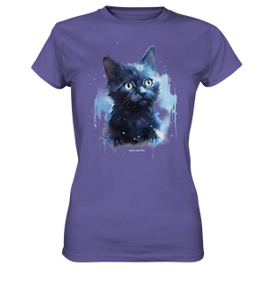 Mystische Katzenmagie – Faszinierendes Blau-Schwarz Design - Ladies Premium Shirt Bright Lights Arts