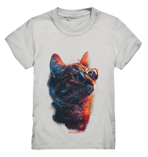 Neon-Katzenkönig – Leuchtende Farbenpracht - Kids Premium Shirt Bright Lights Arts