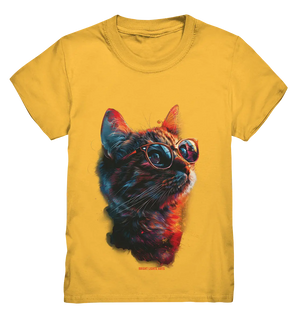Neon-Katzenkönig – Leuchtende Farbenpracht - Kids Premium Shirt Bright Lights Arts