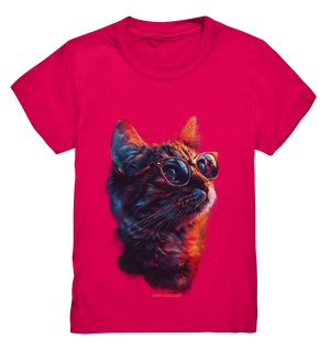 Neon-Katzenkönig – Leuchtende Farbenpracht - Kids Premium Shirt Bright Lights Arts