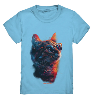 Neon-Katzenkönig – Leuchtende Farbenpracht - Kids Premium Shirt Bright Lights Arts
