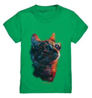 Neon-Katzenkönig – Leuchtende Farbenpracht - Kids Premium Shirt Bright Lights Arts