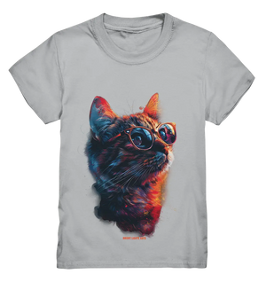 Neon-Katzenkönig – Leuchtende Farbenpracht - Kids Premium Shirt Bright Lights Arts