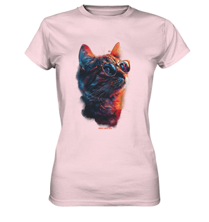 Neon-Katzenkönig – Leuchtende Farbenpracht - Ladies Premium Shirt Bright Lights Arts