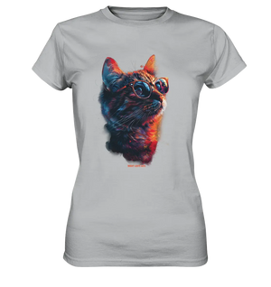 Neon-Katzenkönig – Leuchtende Farbenpracht - Ladies Premium Shirt Bright Lights Arts