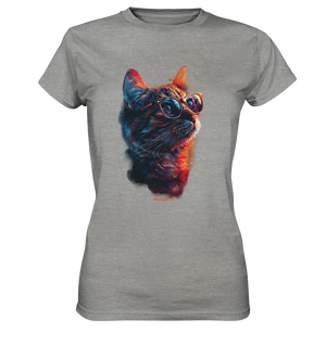 Neon-Katzenkönig – Leuchtende Farbenpracht - Ladies Premium Shirt Bright Lights Arts