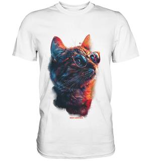 Neon-Katzenkönig – Leuchtende Farbenpracht - Premium Shirt Bright Lights Arts