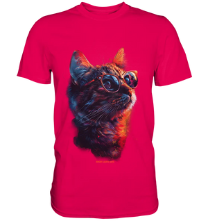 Neon-Katzenkönig – Leuchtende Farbenpracht - Premium Shirt Bright Lights Arts