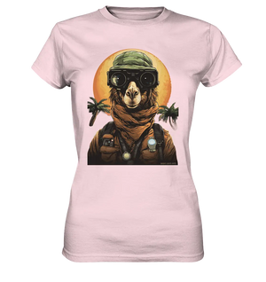 Night Ops Camel – Abenteuerliches und humorvolles Wüstendesign - Ladies Premium Shirt Bright Lights Arts