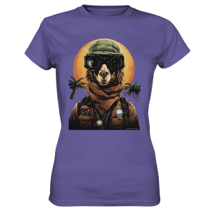 Night Ops Camel – Abenteuerliches und humorvolles Wüstendesign - Ladies Premium Shirt Bright Lights Arts