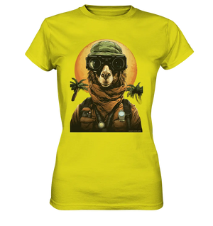 Night Ops Camel – Abenteuerliches und humorvolles Wüstendesign - Ladies Premium Shirt Bright Lights Arts