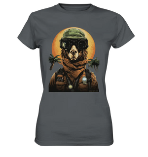 Night Ops Camel – Abenteuerliches und humorvolles Wüstendesign - Ladies Premium Shirt Bright Lights Arts