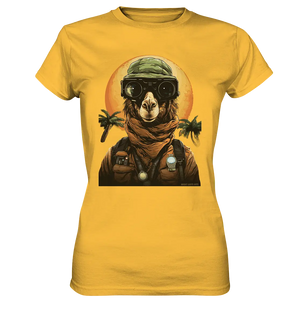 Night Ops Camel – Abenteuerliches und humorvolles Wüstendesign - Ladies Premium Shirt Bright Lights Arts