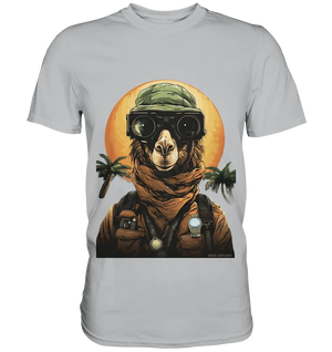 Night Ops Camel – Abenteuerliches und humorvolles Wüstendesign - Premium Shirt Bright Lights Arts