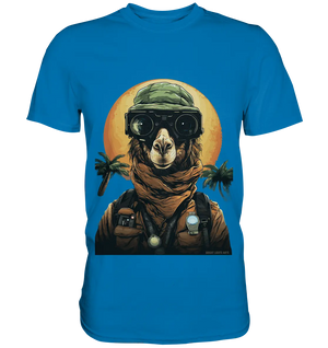 Night Ops Camel – Abenteuerliches und humorvolles Wüstendesign - Premium Shirt Bright Lights Arts