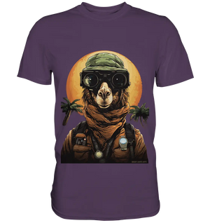 Night Ops Camel – Abenteuerliches und humorvolles Wüstendesign - Premium Shirt Bright Lights Arts