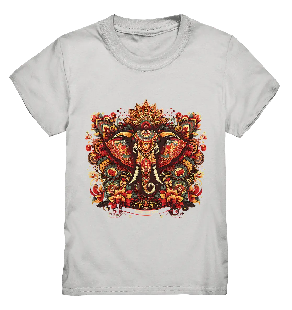 Ornamentaler Elefant: Kunstvolle Farbenpracht - Kids Premium Shirt Bright Lights Arts
