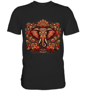 Ornamentaler Elefant: Kunstvolle Farbenpracht - Premium Shirt Bright Lights Arts
