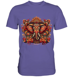 Ornamentaler Elefant: Kunstvolle Farbenpracht - Premium Shirt Bright Lights Arts