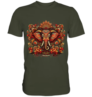 Ornamentaler Elefant: Kunstvolle Farbenpracht - Premium Shirt Bright Lights Arts